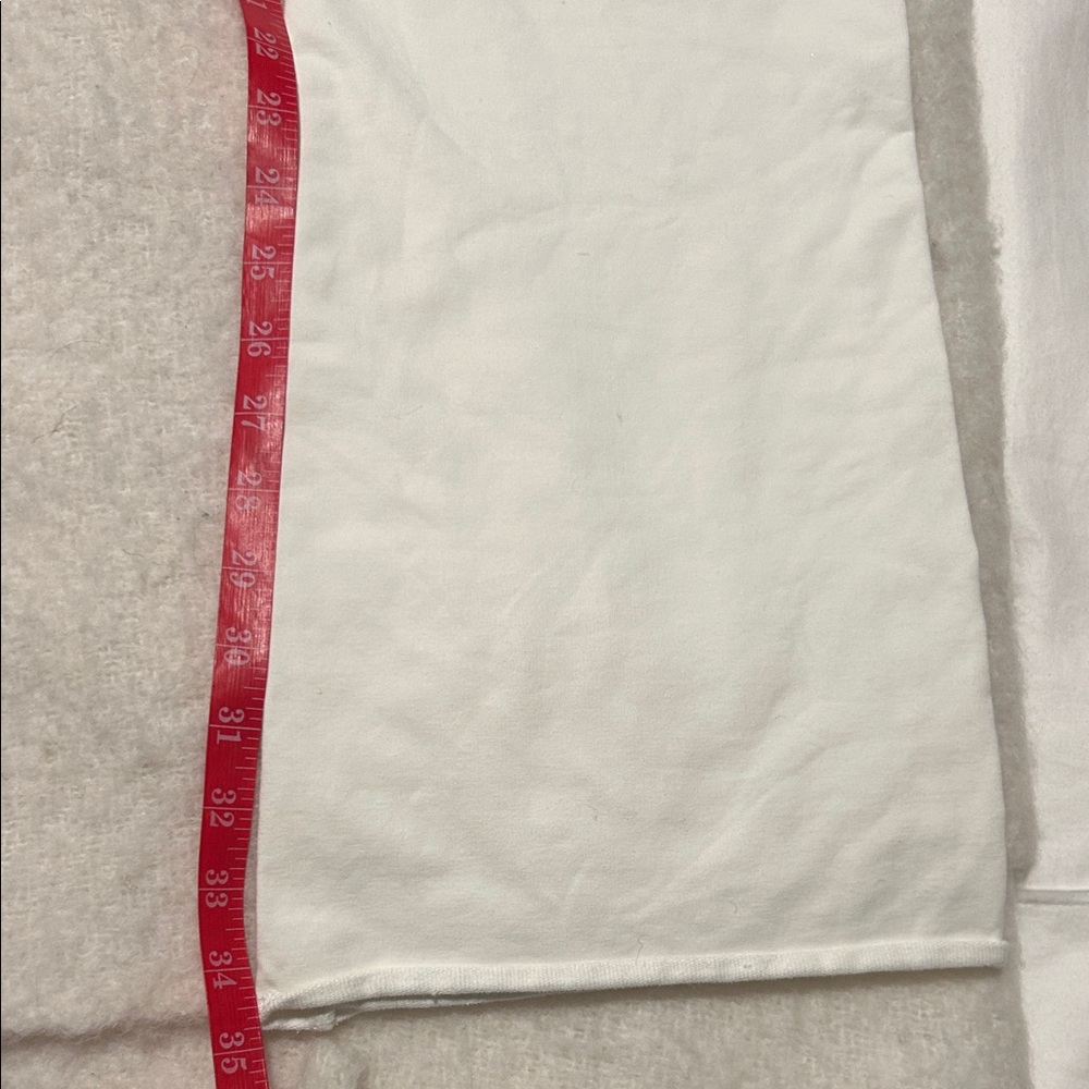 White WIDE LEG Joggers with Gold Accents- M - Picture 6 of 9
